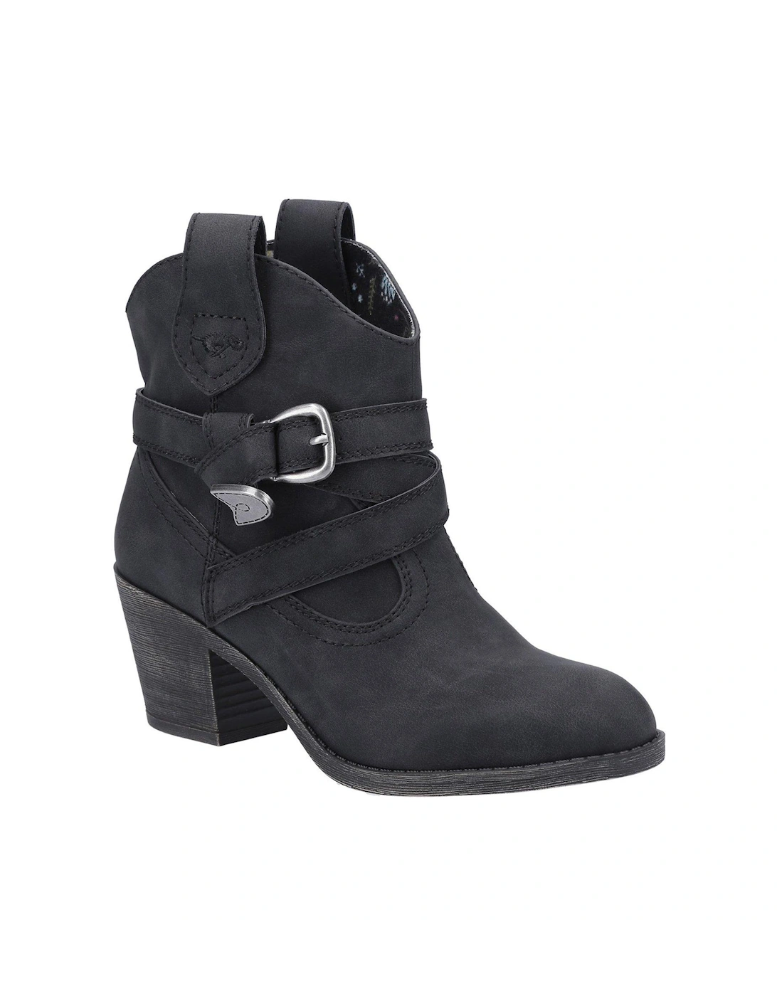 Satire Western Ankle Boot Black, 2 of 1