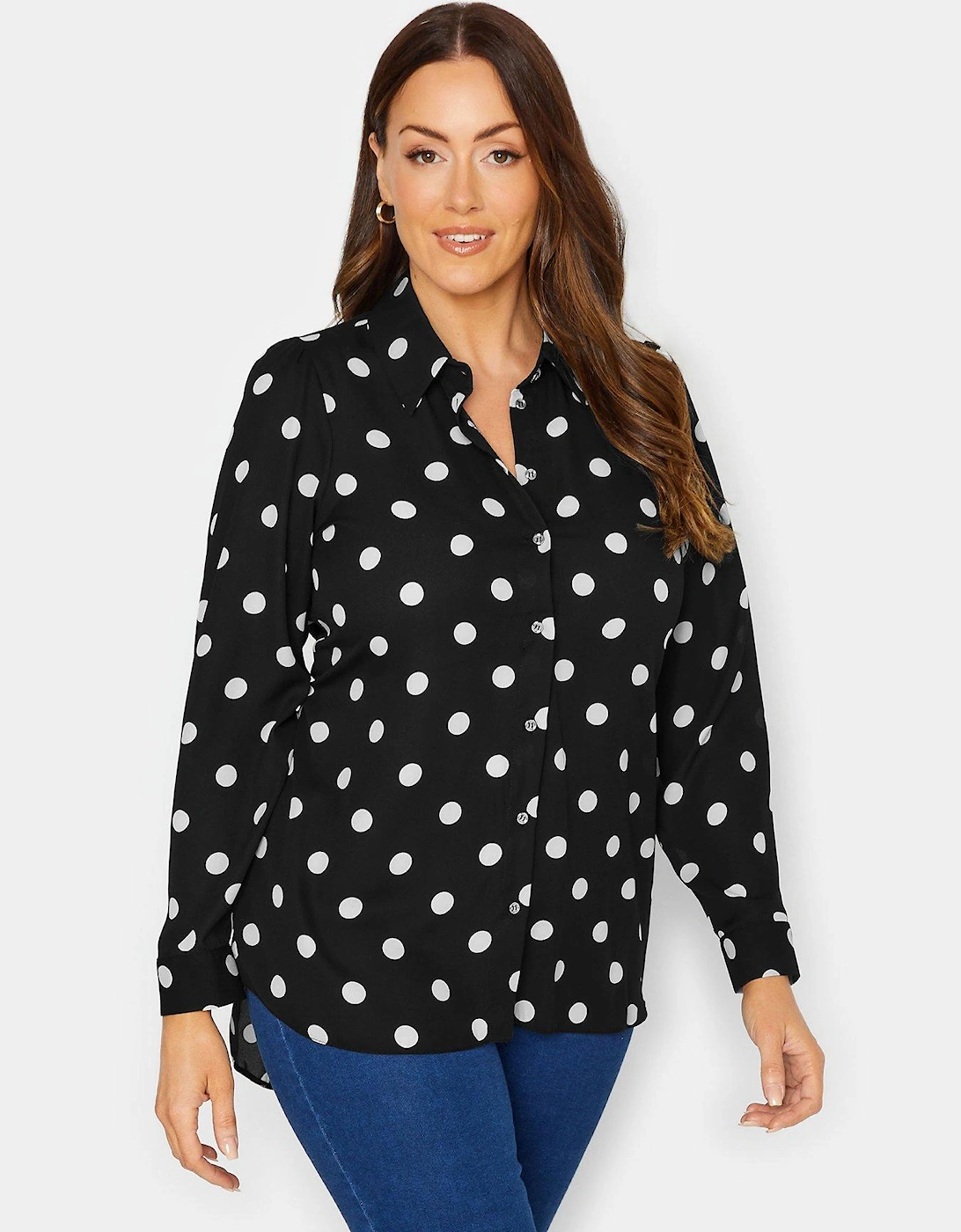 Polka Dot Tie Shirt - Black, 2 of 1