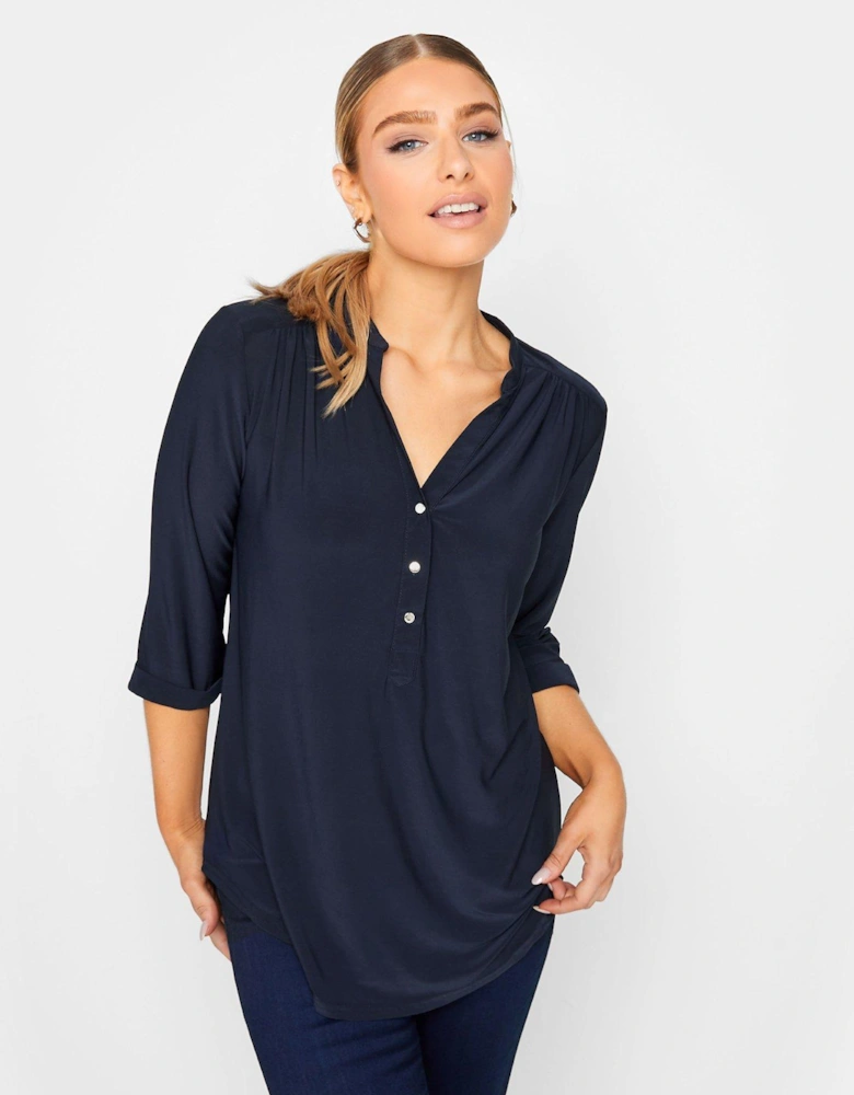 Half Placket Jersey Shirt