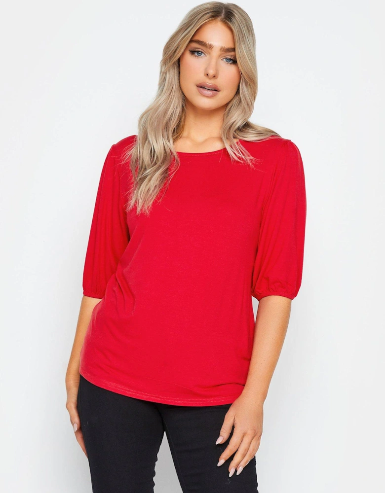 Red Plain T Shirt