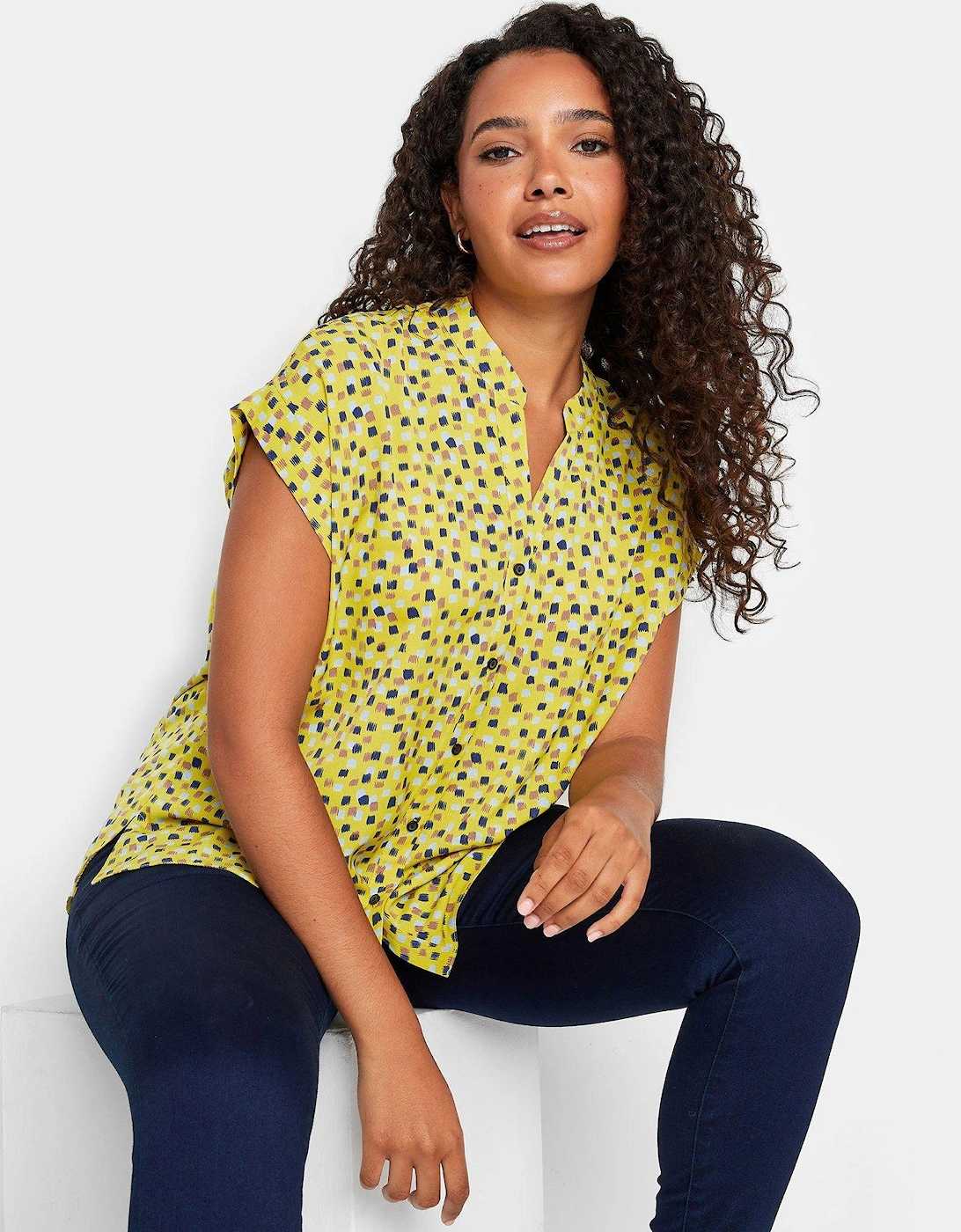 Grown On Sleeve Blouse - Yellow, 2 of 1
