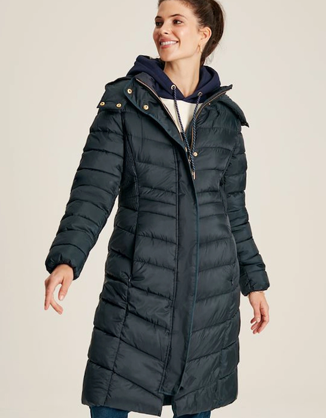 Women's Pembury Long Padded Coat Dark Navy, 8 of 7