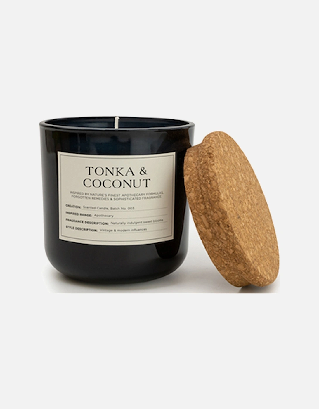 11cm Glass Jar Wax Filled Pot With Cork Lid Tonka And Coconut, 2 of 1