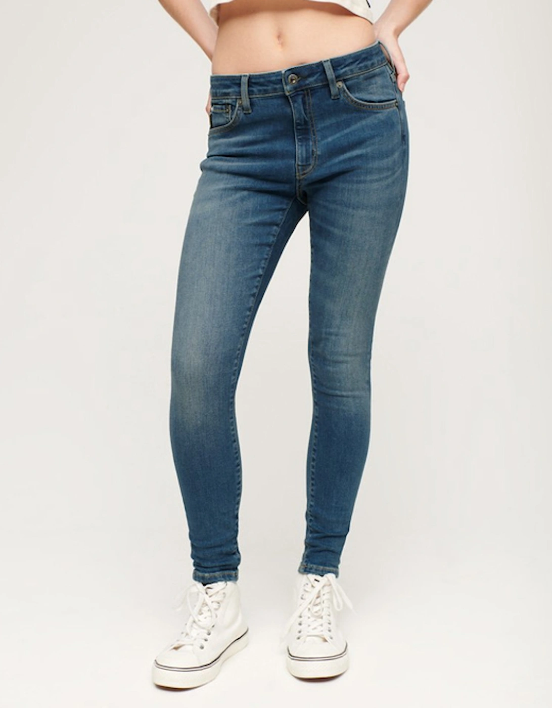 Women's Vintage Mid Rise Skinny Jeans Fulton Vintage Blue