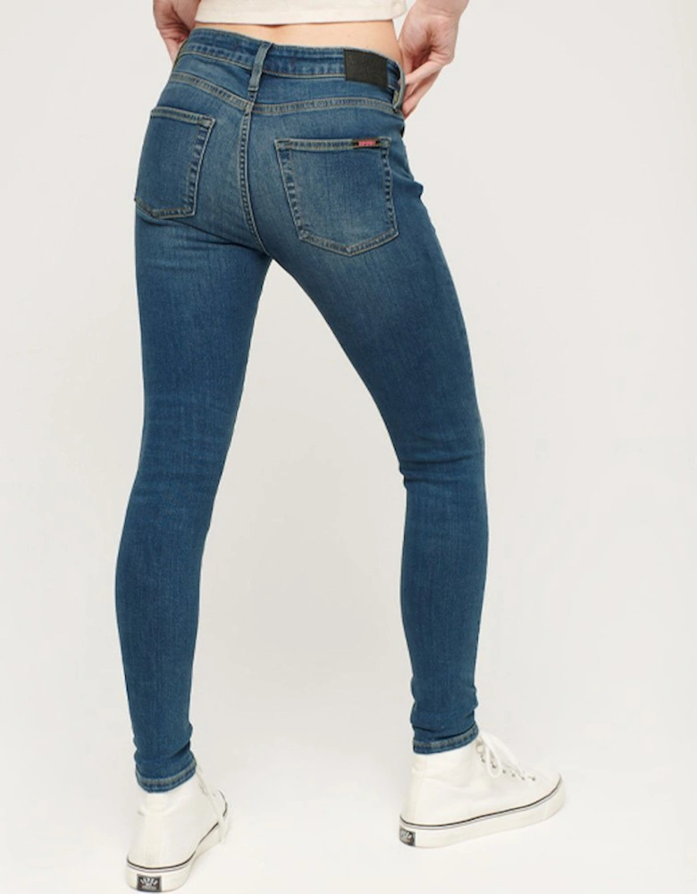 Women's Vintage Mid Rise Skinny Jeans Fulton Vintage Blue