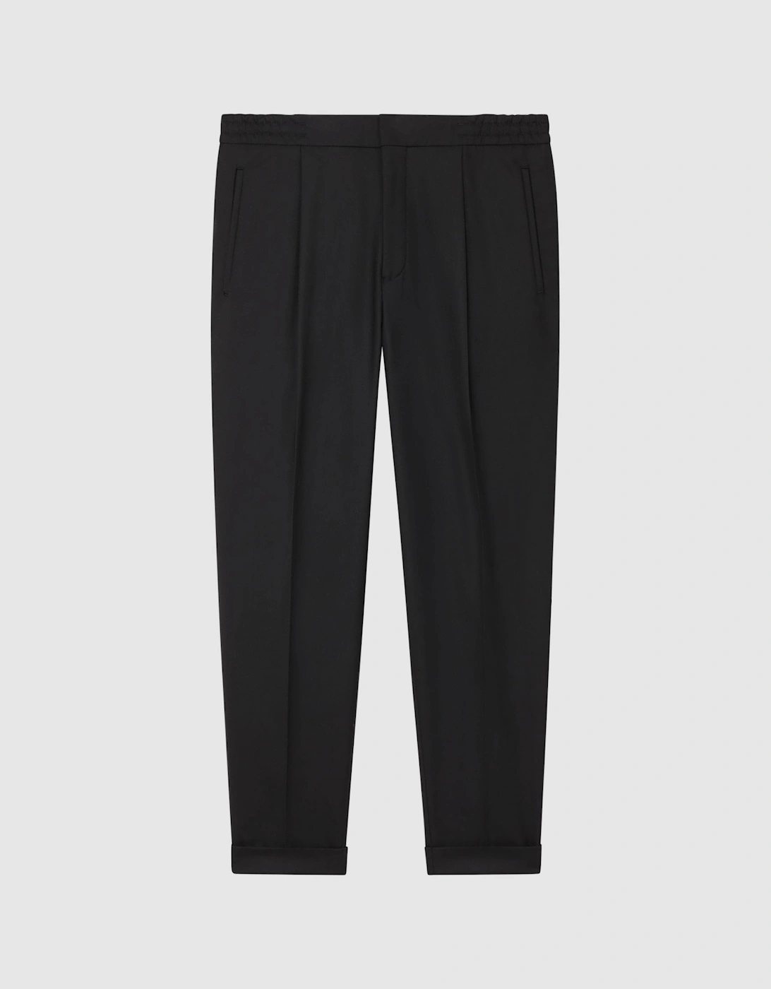 Relaxed Drawstring Trousers with Turn-Ups, 3 of 2