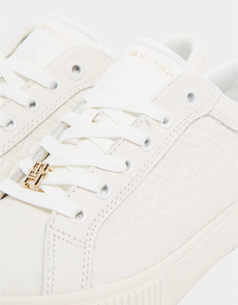 Womens Monogram Leather Trainers