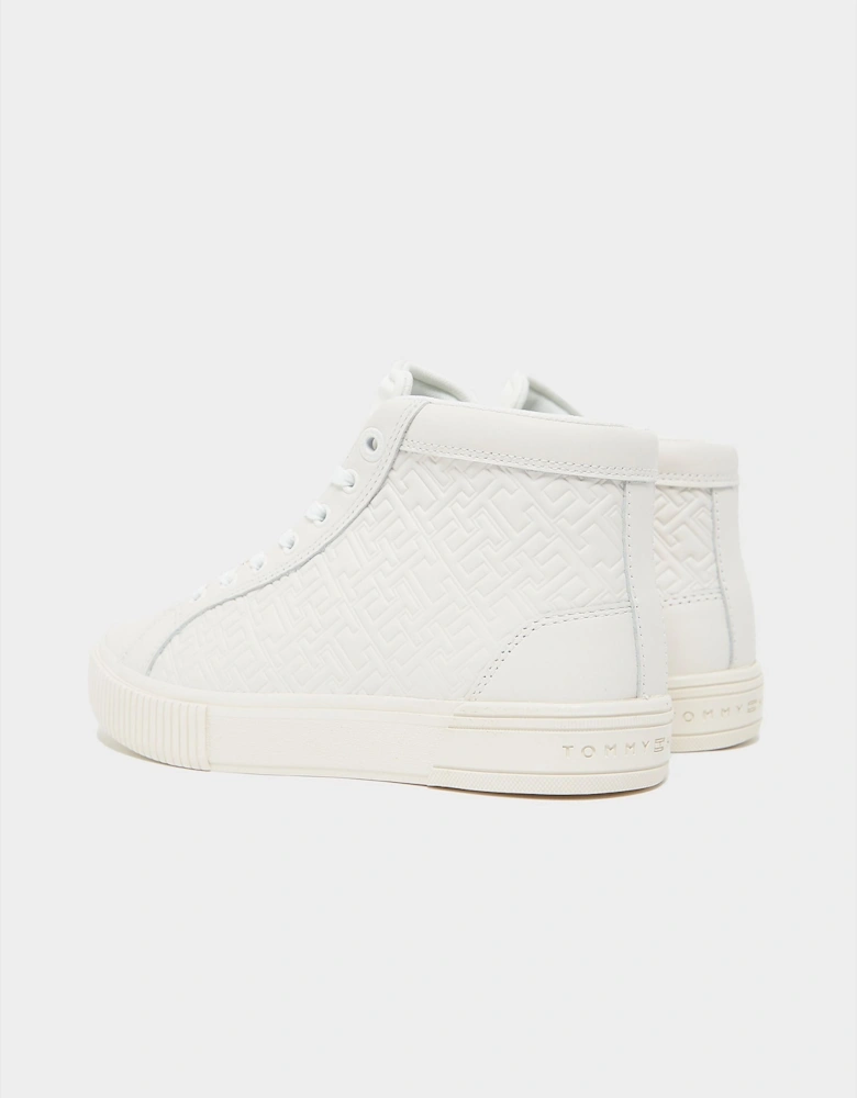 Womens Monogram Leather High Top Trainers