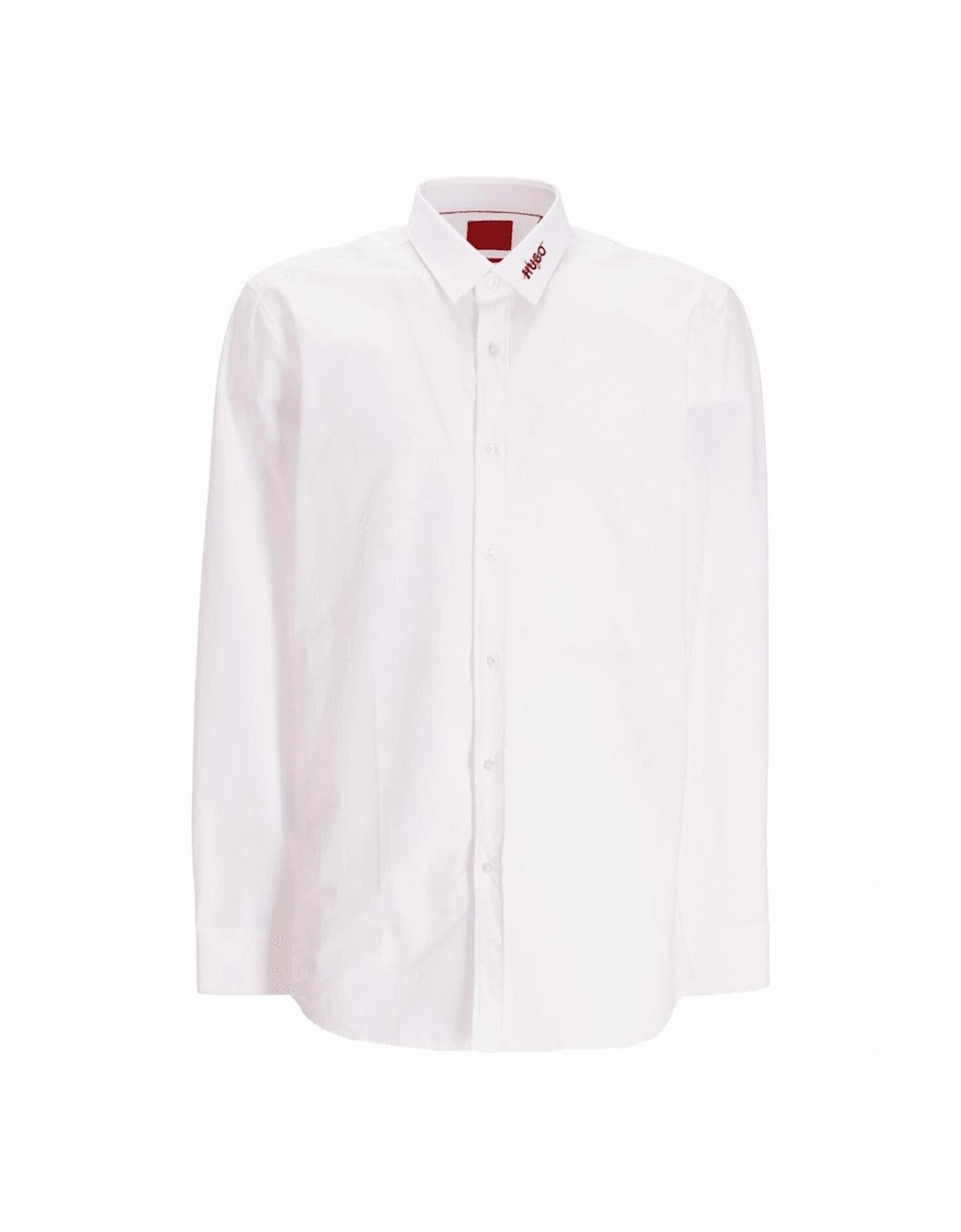 Elisha Collar Logo Long Sleeve White Shirt, 4 of 3
