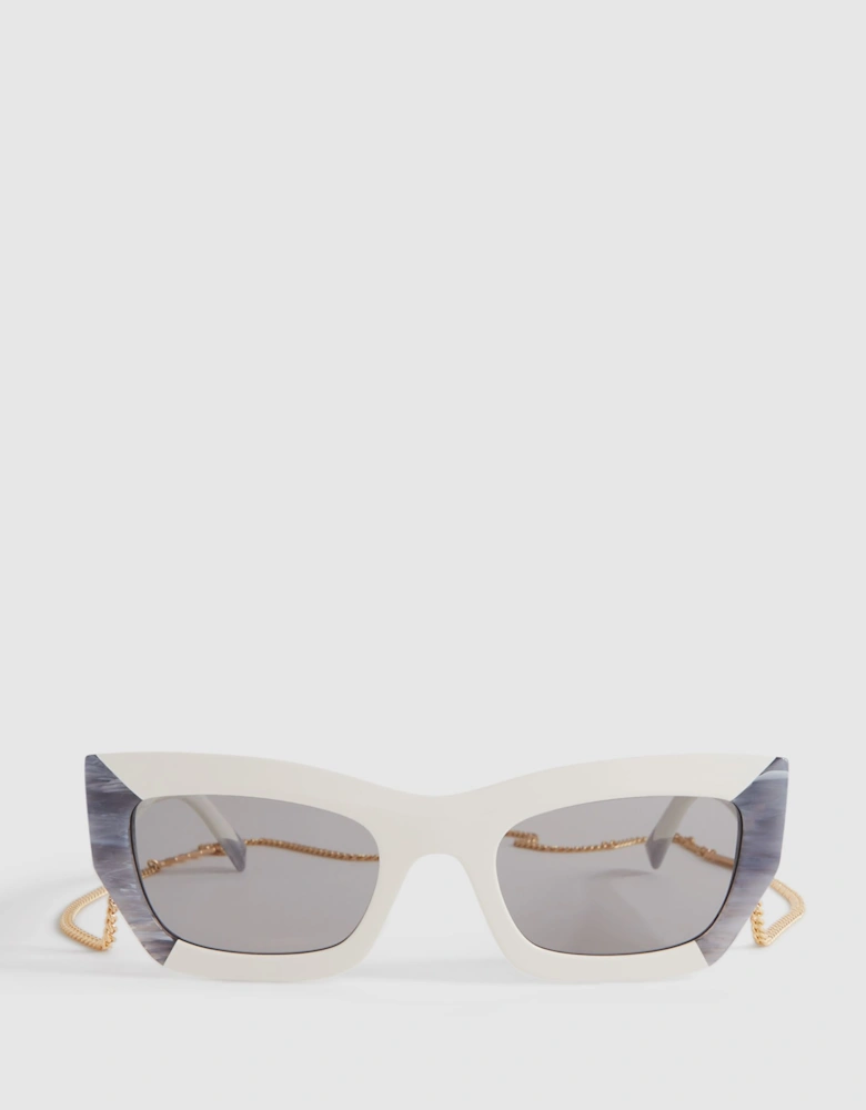 Missoni Eyewear Cat Eye Chain Sunglasses