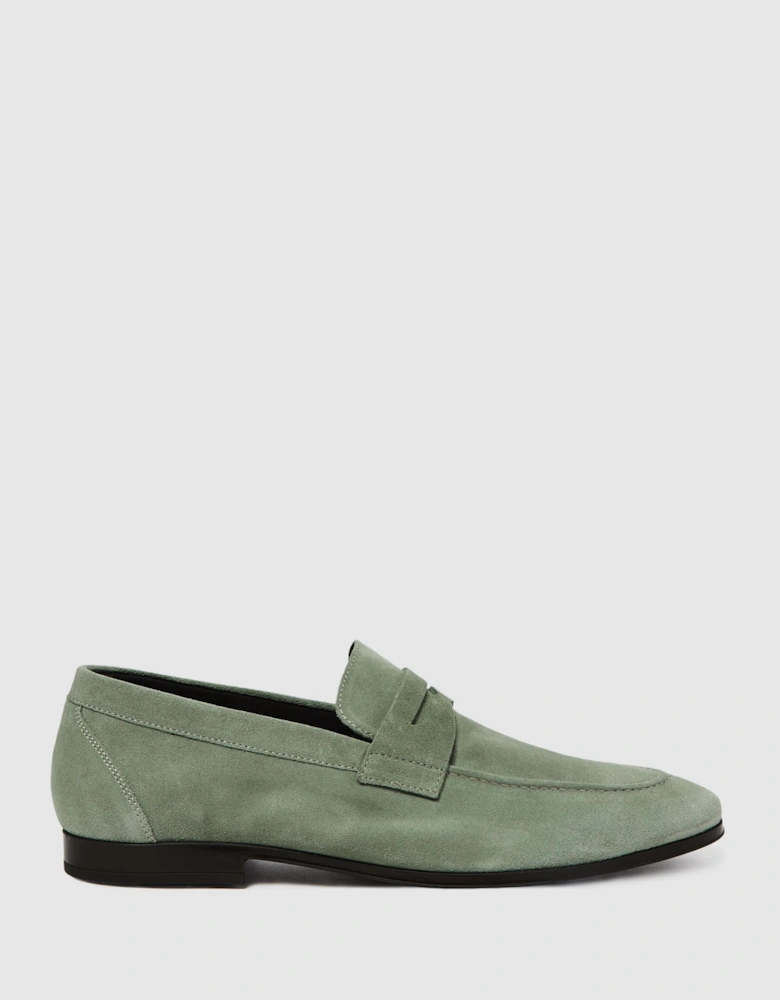 Suede Slip On Loafers