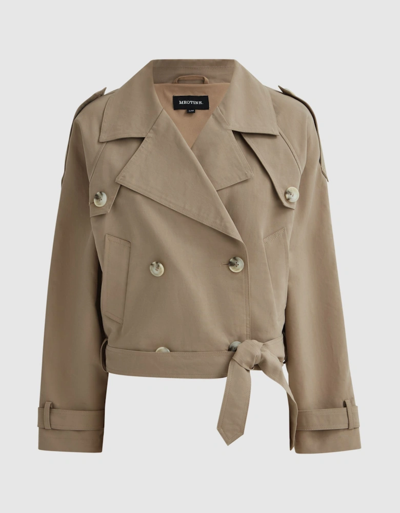 Meotine Cropped Trenchcoat