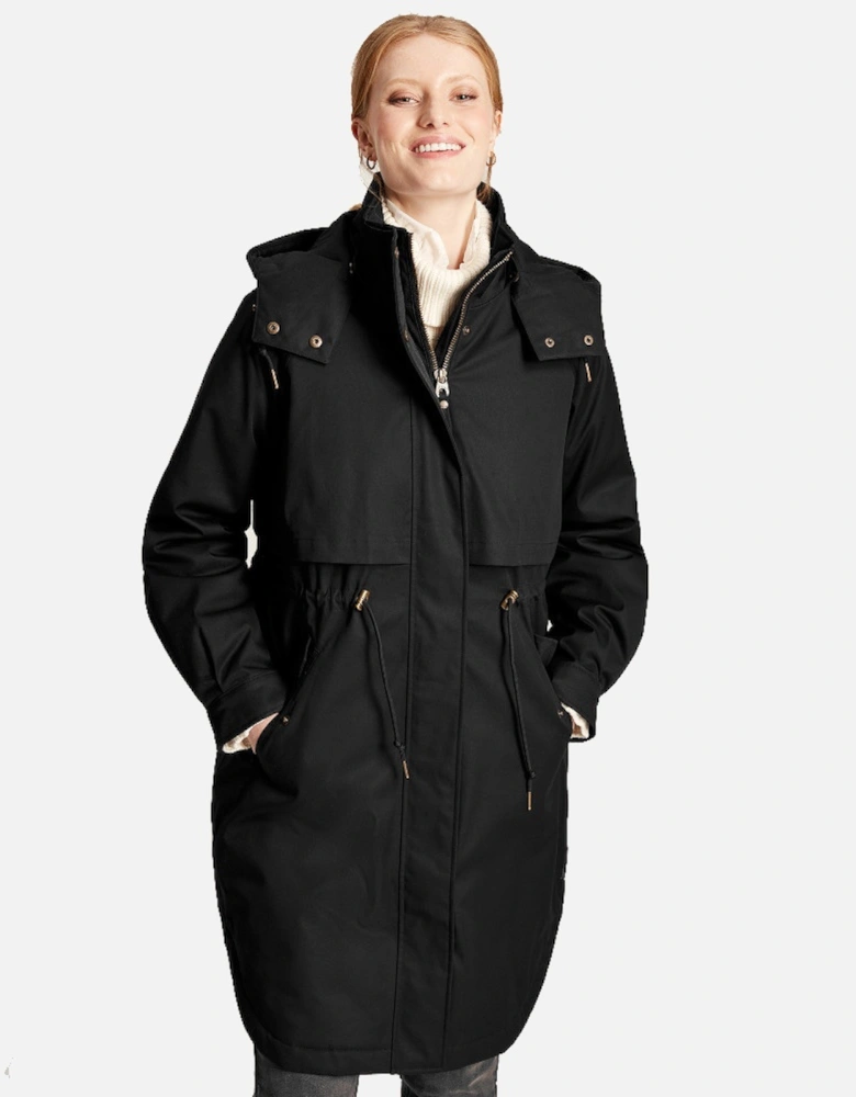 Womens Langford Quilted Longline Waterproof Coat