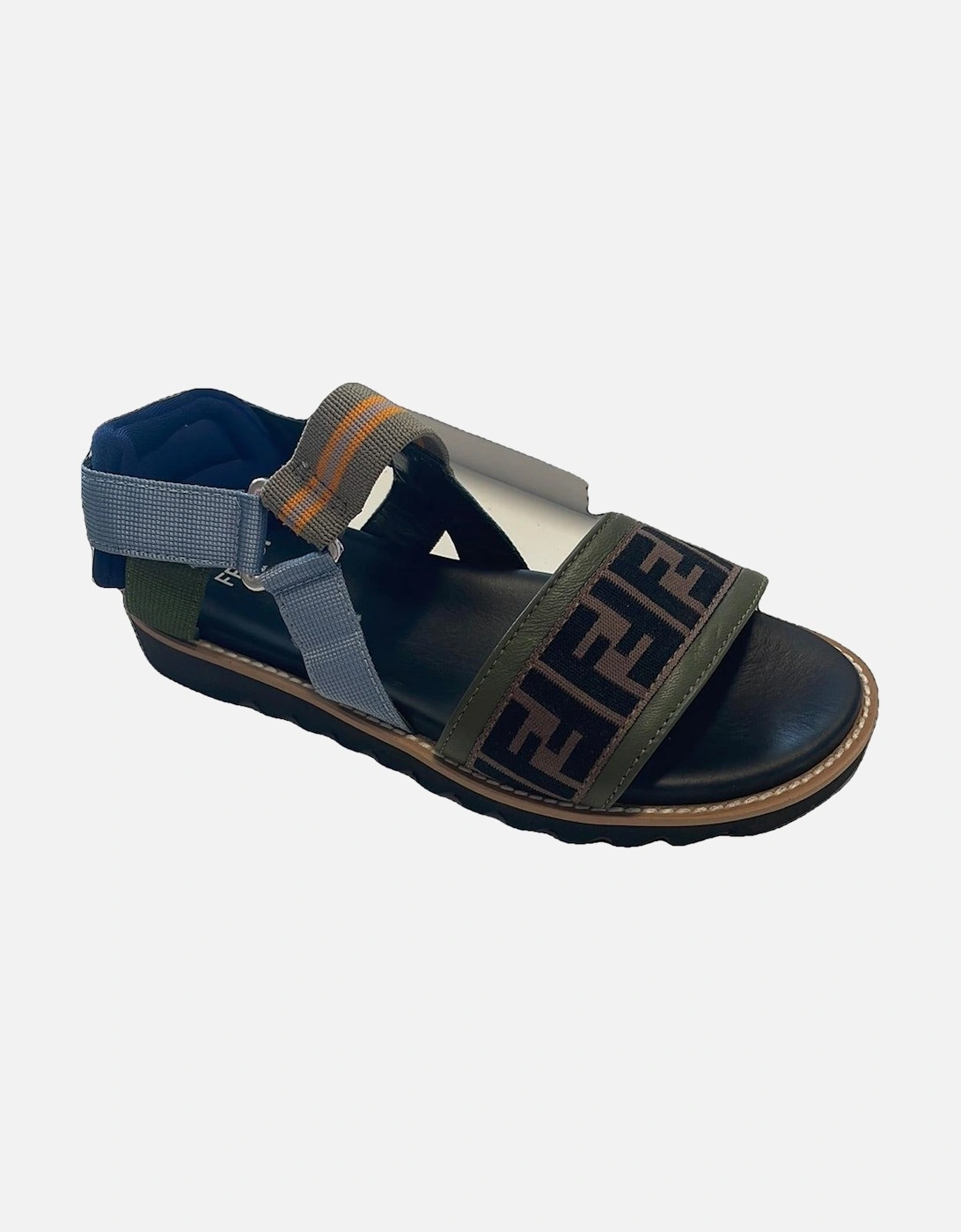 Boys Blue / Khaki FF Logo Sandals, 2 of 1
