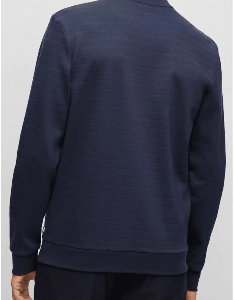 Sidney Half Zip Funnel Neck Navy Sweatshirt