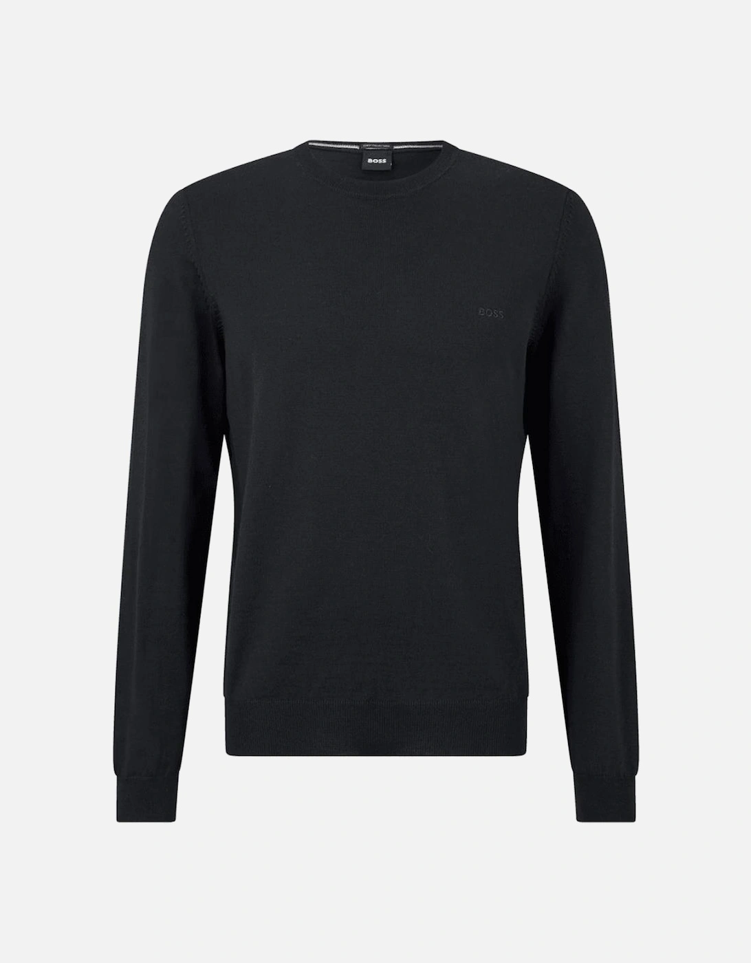 Botto Embroidered Logo Crew Neck Black Knitted Jumper, 4 of 3