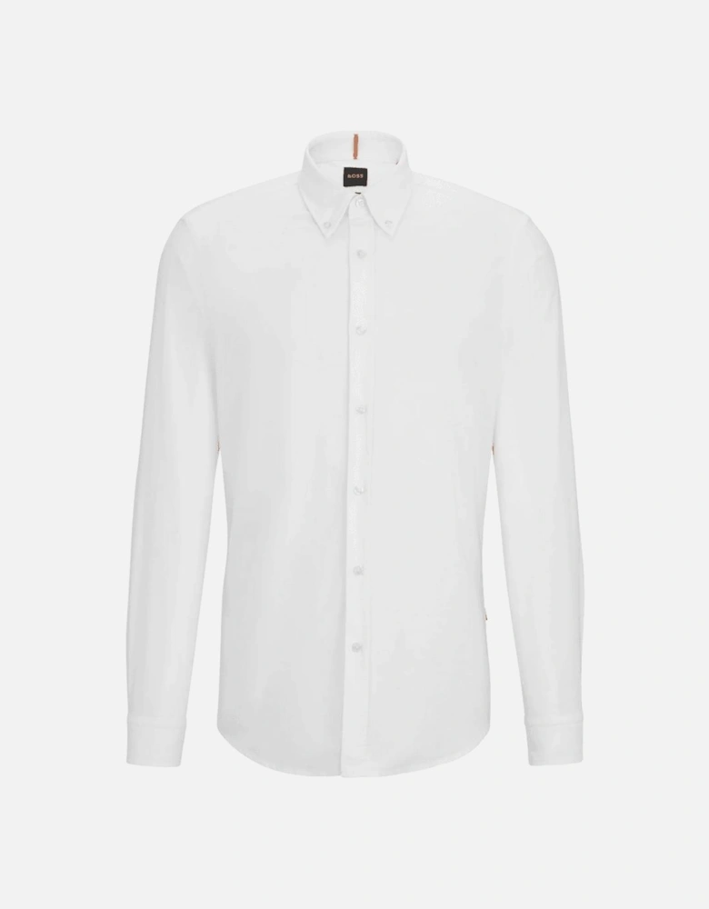 Rickert Cotton Regular Fit White Shirt