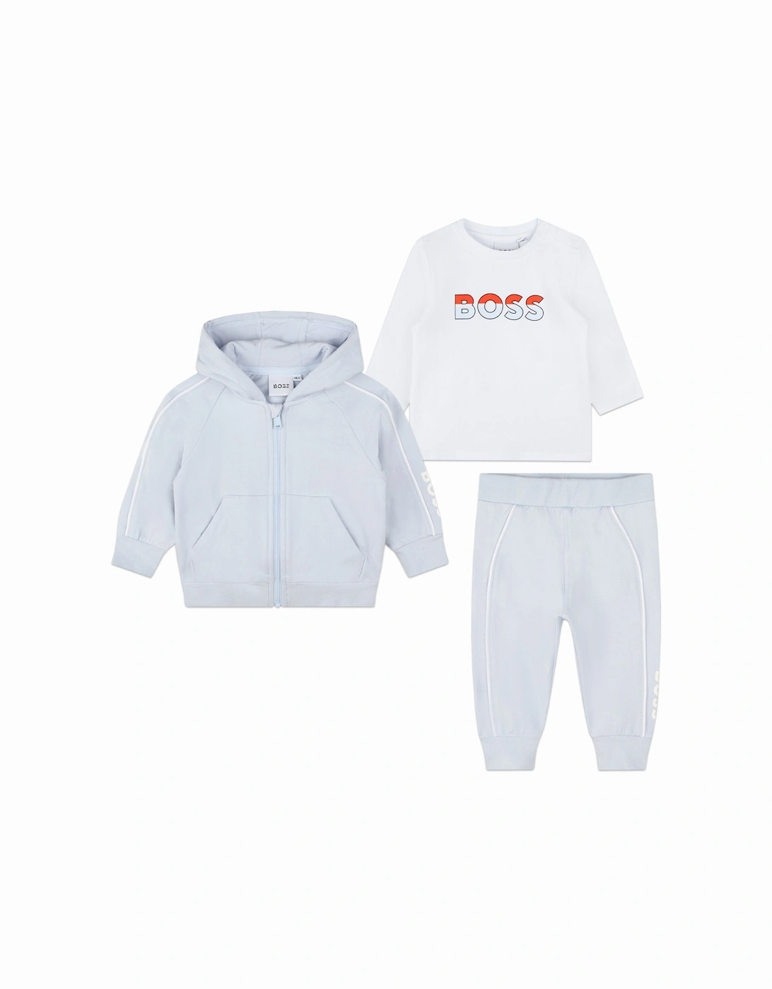 Boss Baby Boys Hoodie, T-shirt and Pants Tracksuit Set in Blue / White, 10 of 9