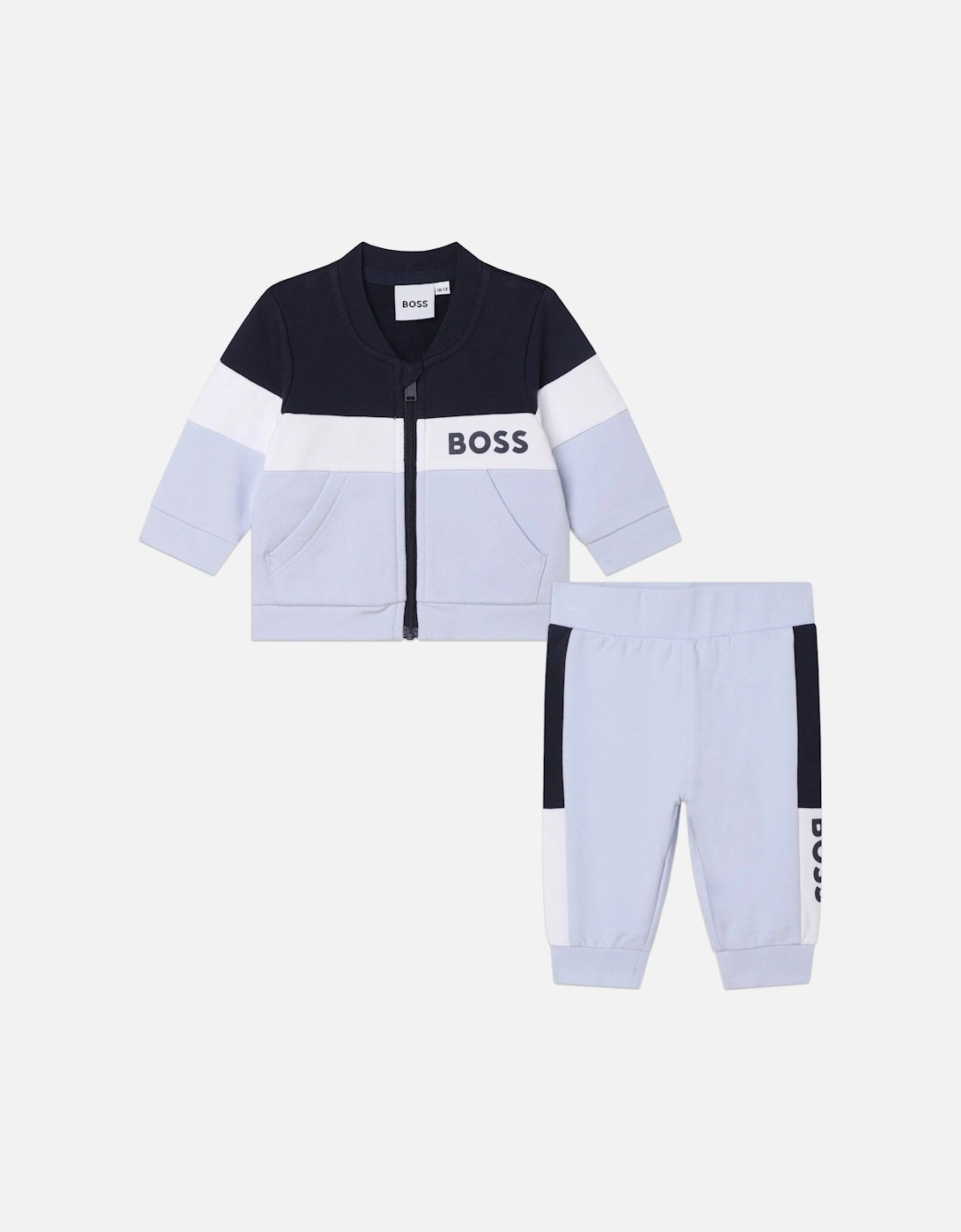 Boss Baby Boys Tracksuit Zip Top and Pants Set in Pale Blue, 9 of 8