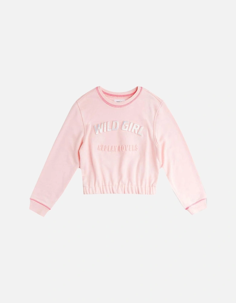 Replay Girls Wild Girl Logo Sweater Pink