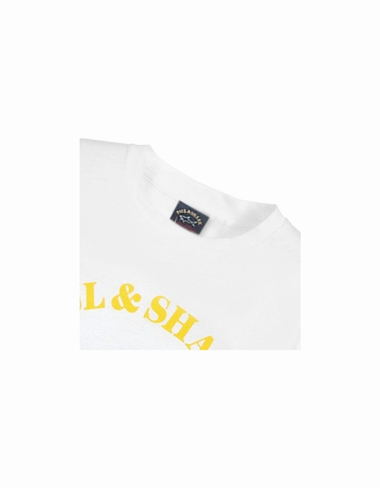 Boy's Yachting Logo Print T-Shirt White