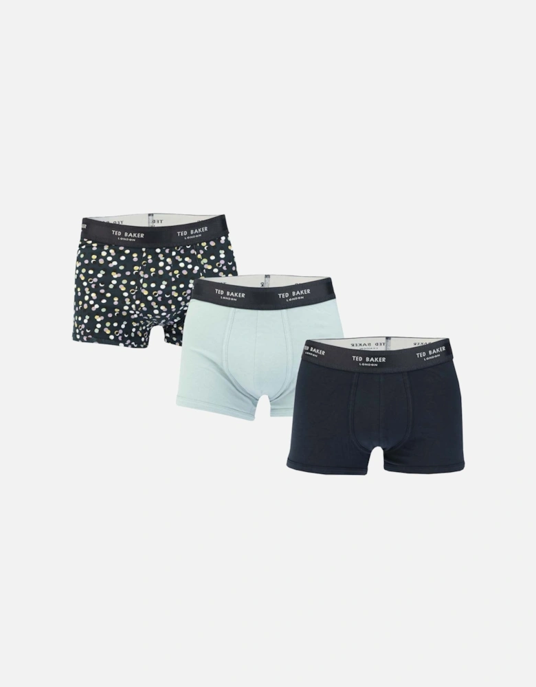 Mens 3-Pack Cotton Boxers - Mens Three Pack Cotton Fashion Trunk