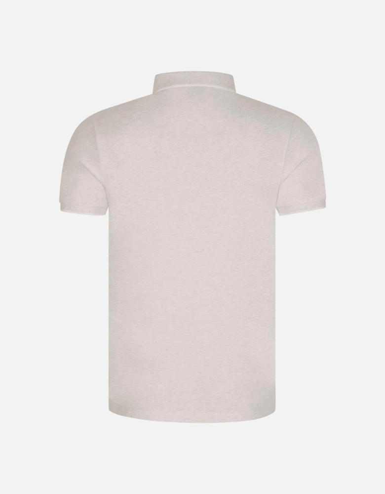 Passertip Embroidered Logo Slim Fit Beige Polo Shirt