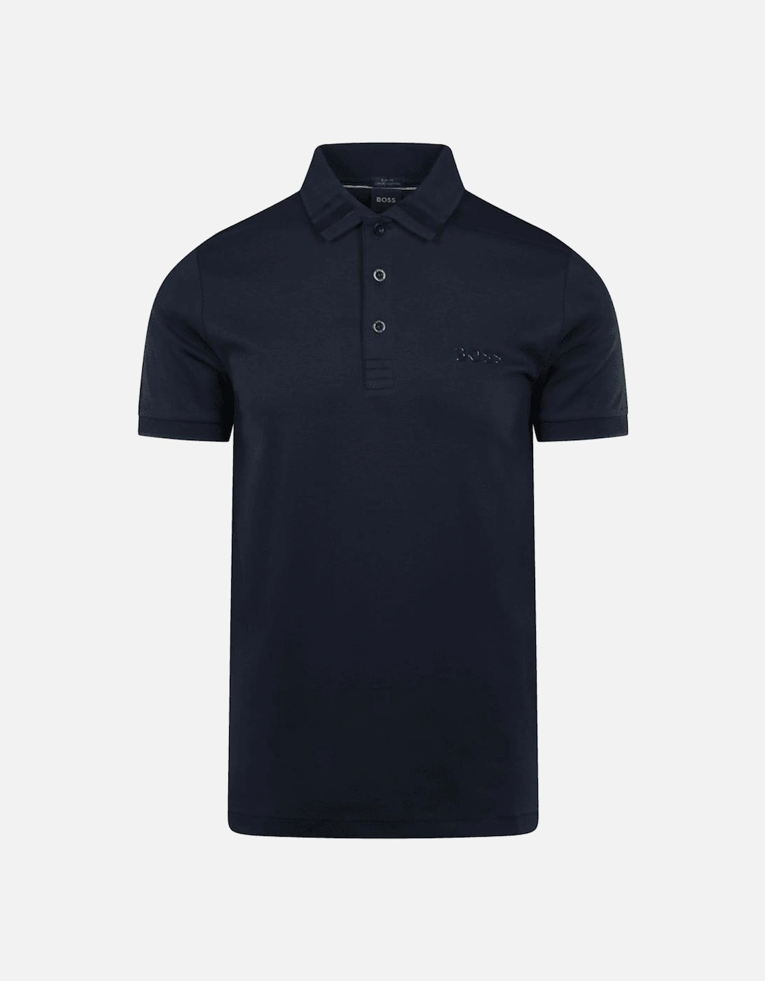 Paule Rubber Logo Slim Fit Navy Polo Shirt, 4 of 3