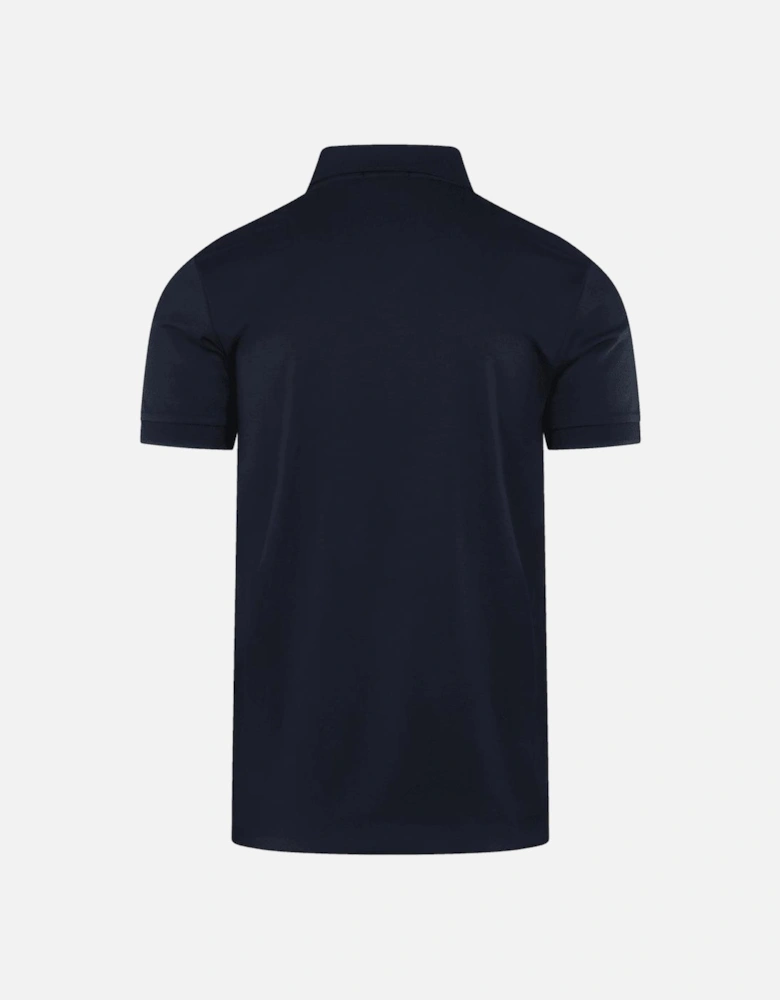 Paule Rubber Logo Slim Fit Navy Polo Shirt