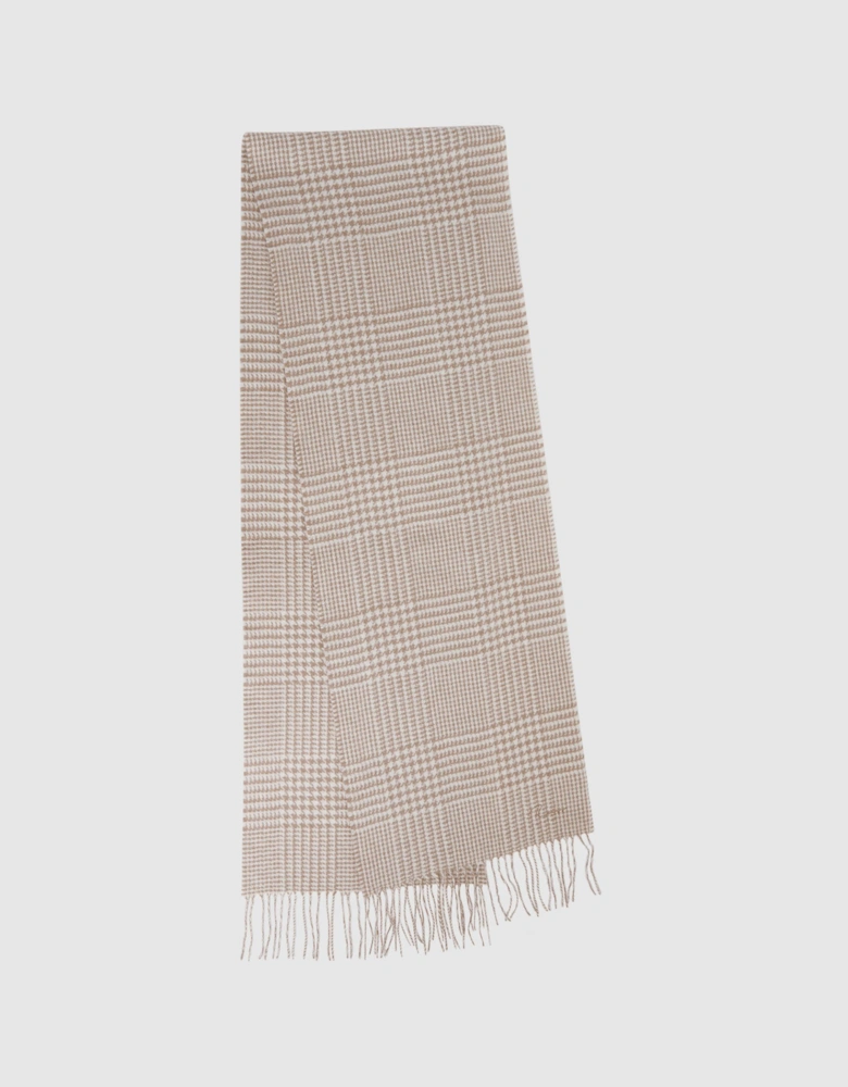Wool-Cashmere Check Scarf