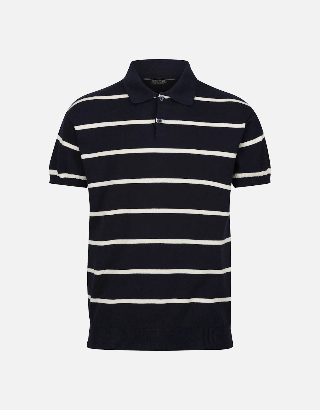 Mens Arkose Stripe Knitted Polo Shirt, 6 of 5