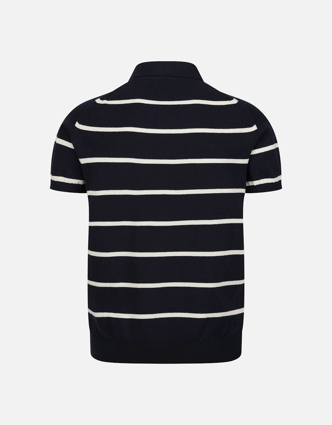 Mens Arkose Stripe Knitted Polo Shirt