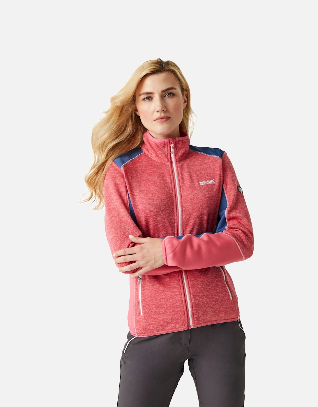 Womens/Ladies Lindalla V Marl Full Zip Fleece Jacket