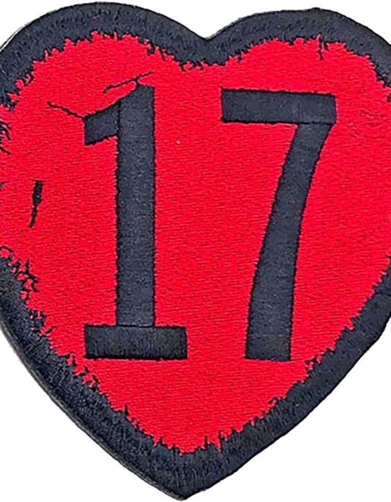 17 Heart Iron On Patch
