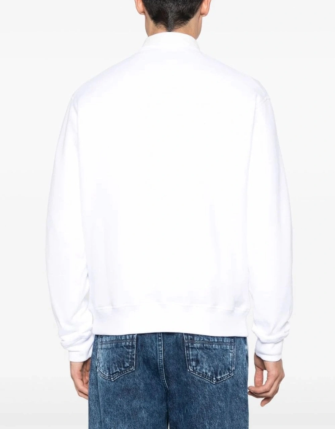 Branded Jersey Sweatshirt White