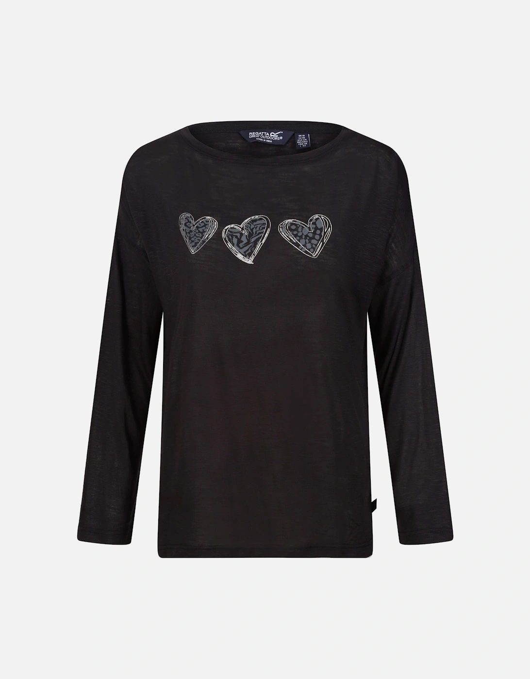 Womens/Ladies Carlene Hearts Long-Sleeved T-Shirt, 6 of 5