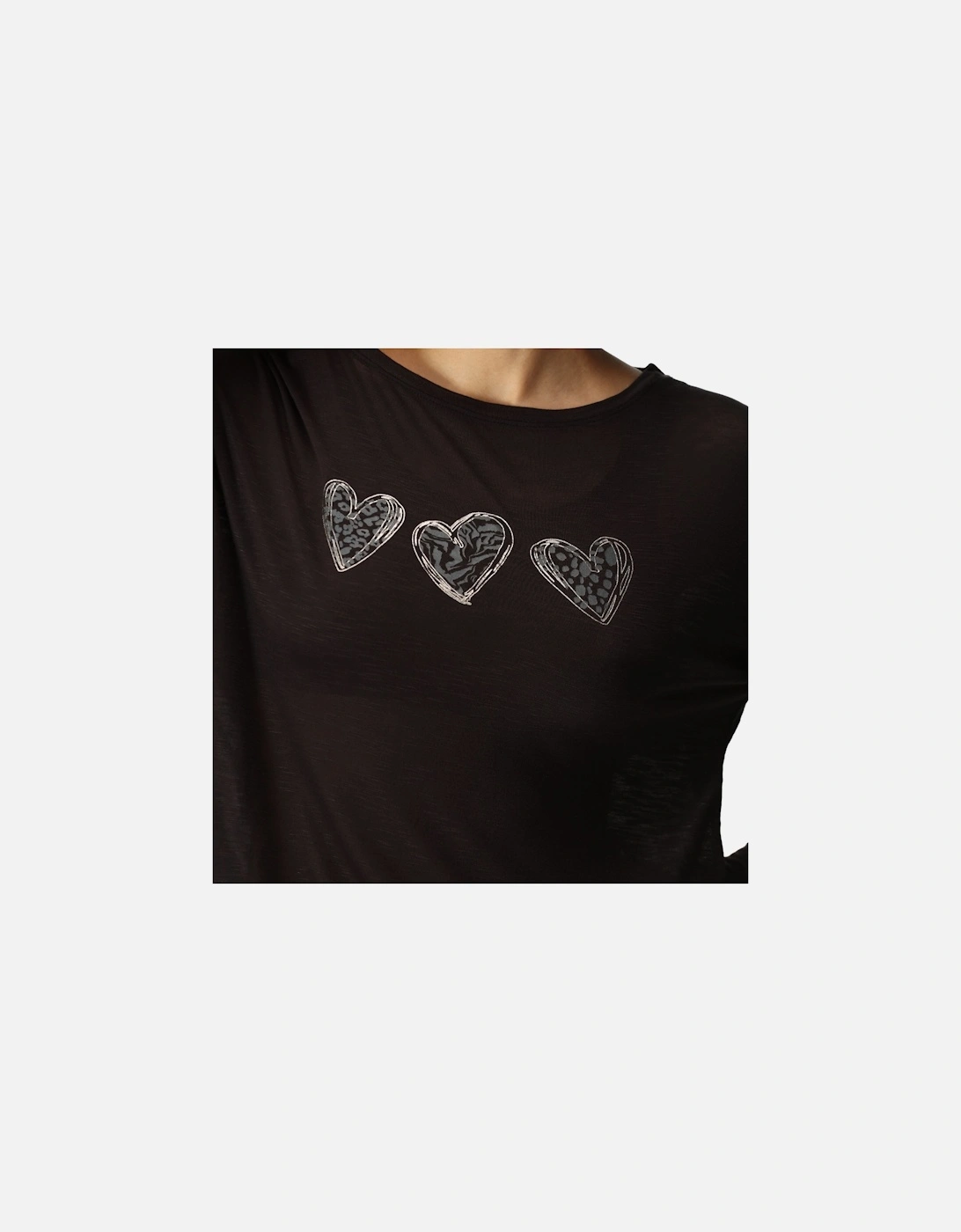 Womens/Ladies Carlene Hearts Long-Sleeved T-Shirt