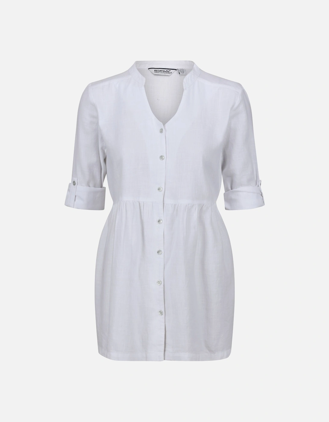 Womens/Ladies Nemora Textured Cotton Blouse, 6 of 5