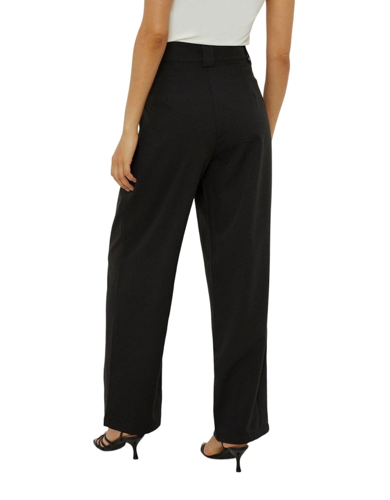Womens/Ladies Pleat Front Petite Straight Trousers