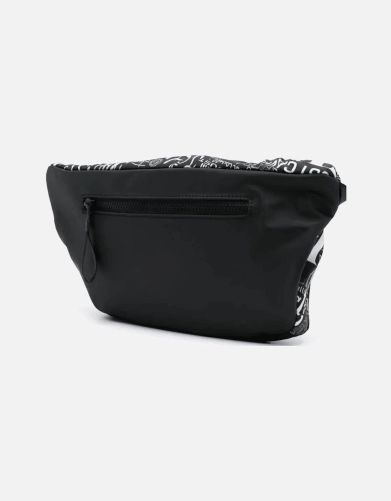 Leather Tiger Logo Black Side Bag