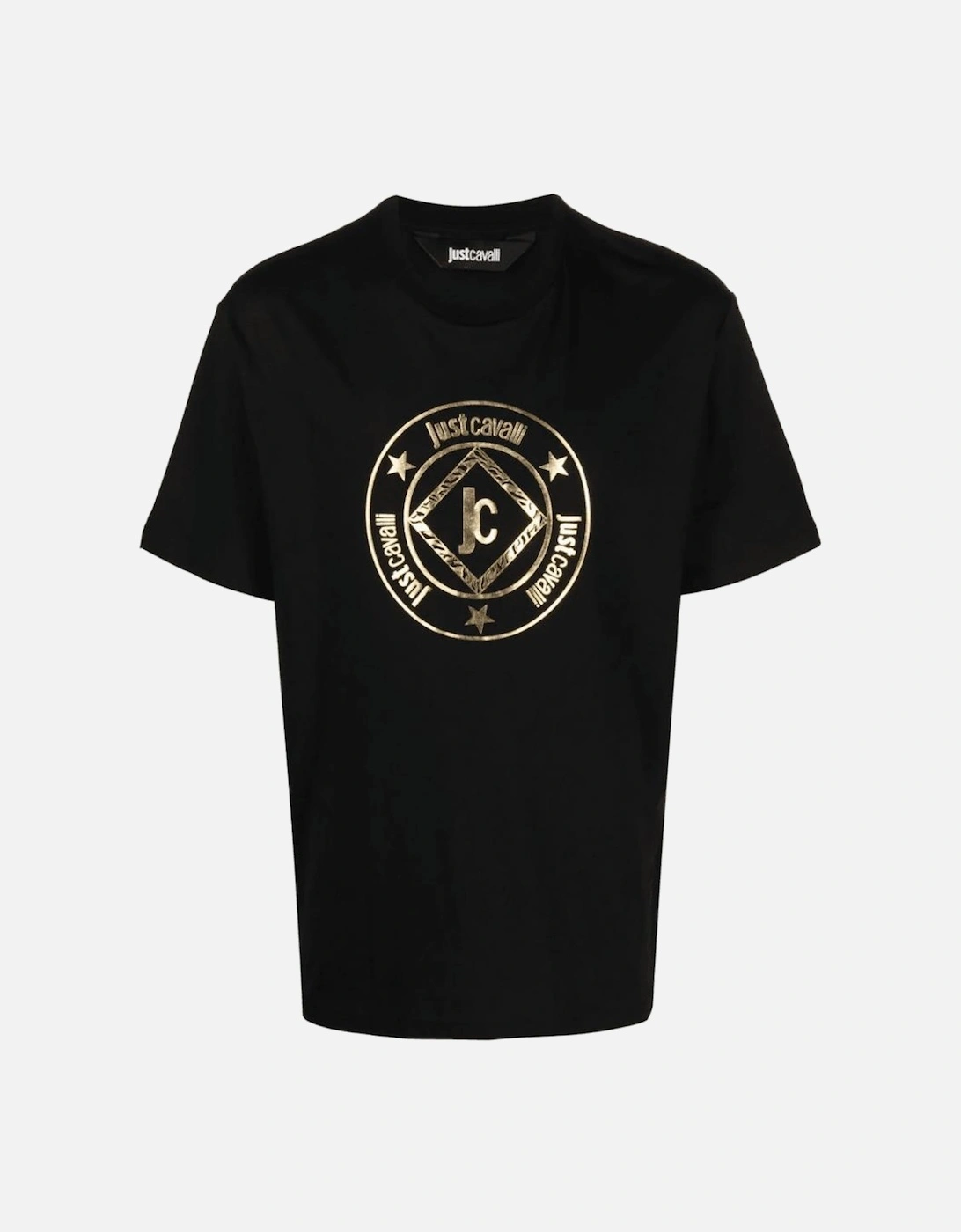 Cotton Round Logo Black/Gold T-Shirt, 4 of 3