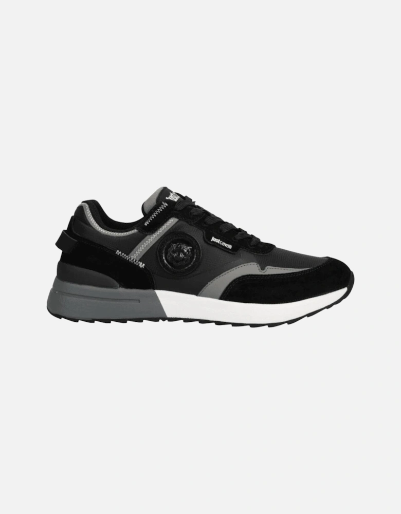 Leather/Suede Tiger Logo Black Sneaker Trainer