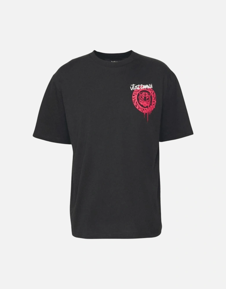 Cotton Dripping Logo Black T-Shirt