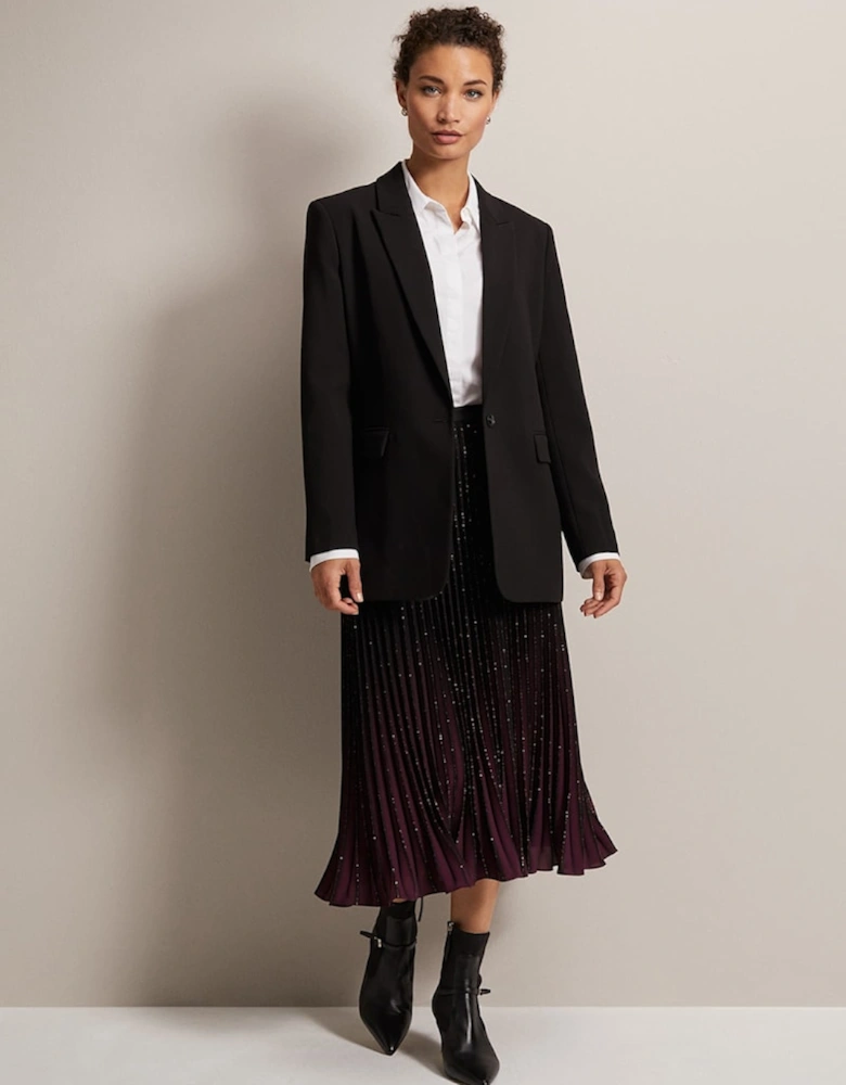 Estella Ombre Pleated Midi Skirt