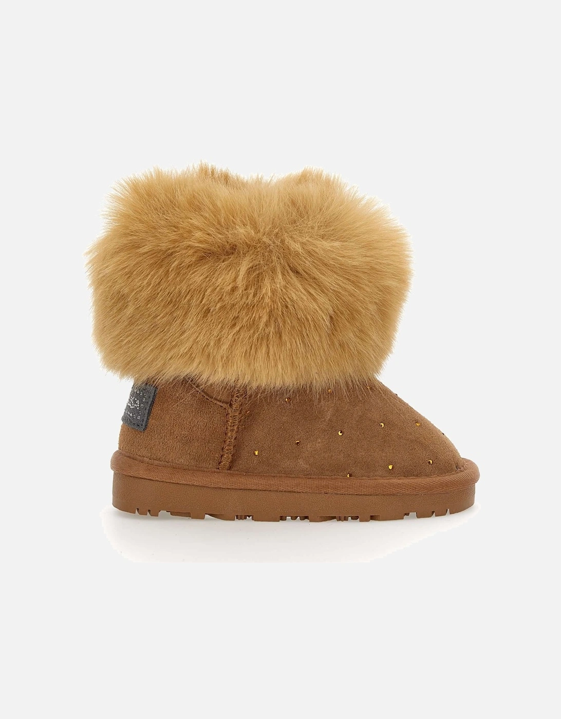 Girls Brown Faux Fur Boots