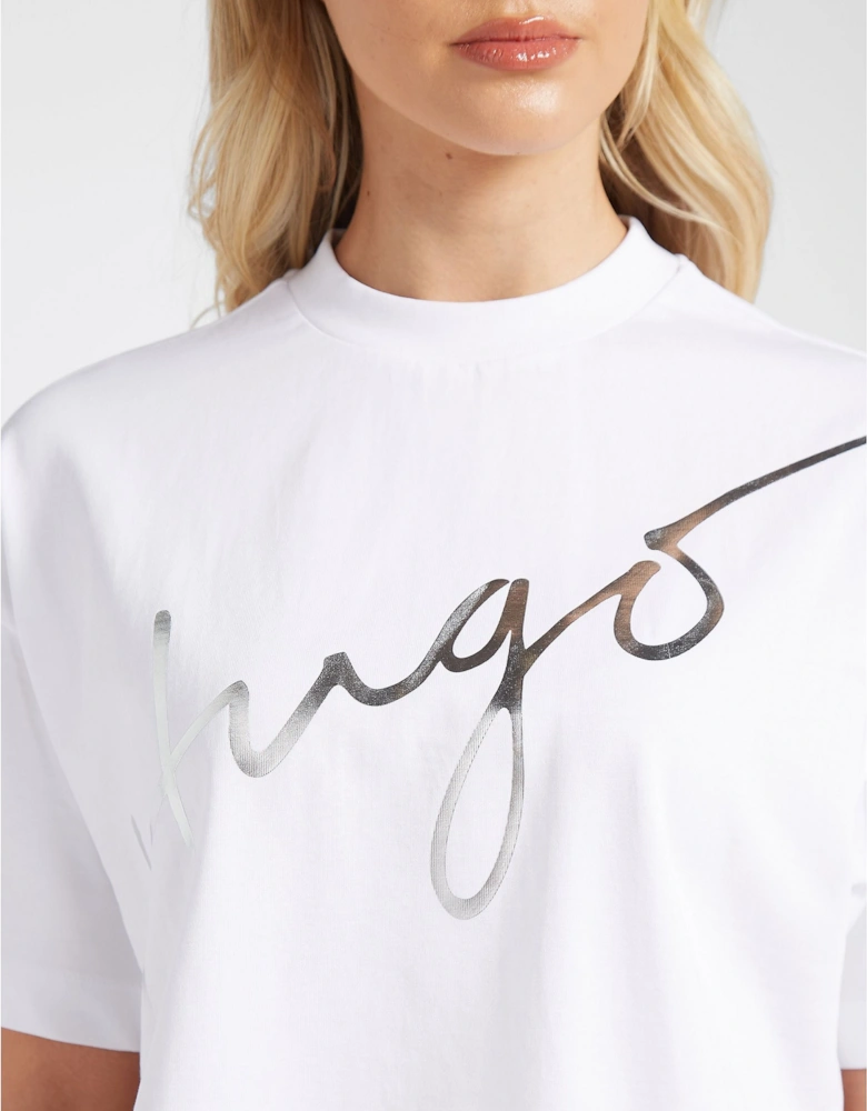 Womens Signiature Logo Cropped T-Shirt