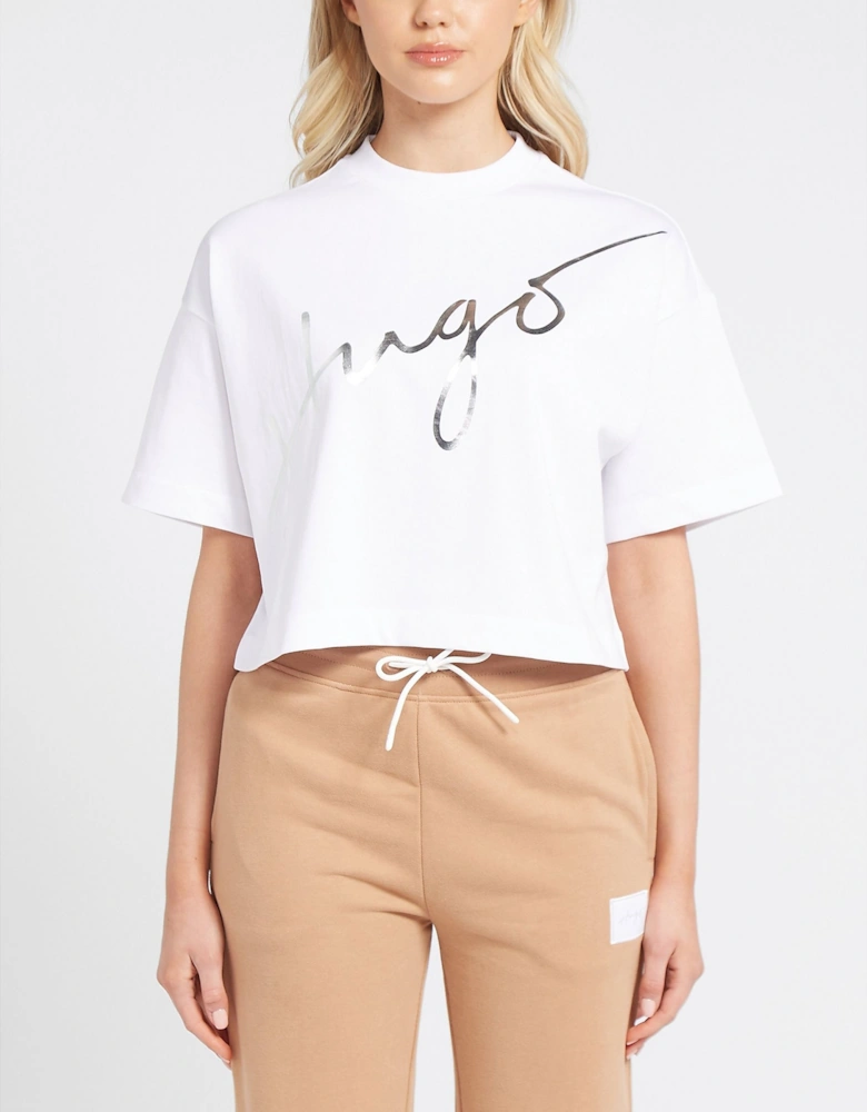 Womens Signiature Logo Cropped T-Shirt