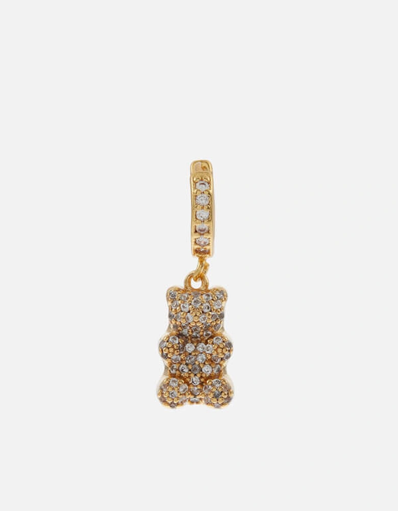 Nostalgia Bear Gold-Plated Crystal Earring