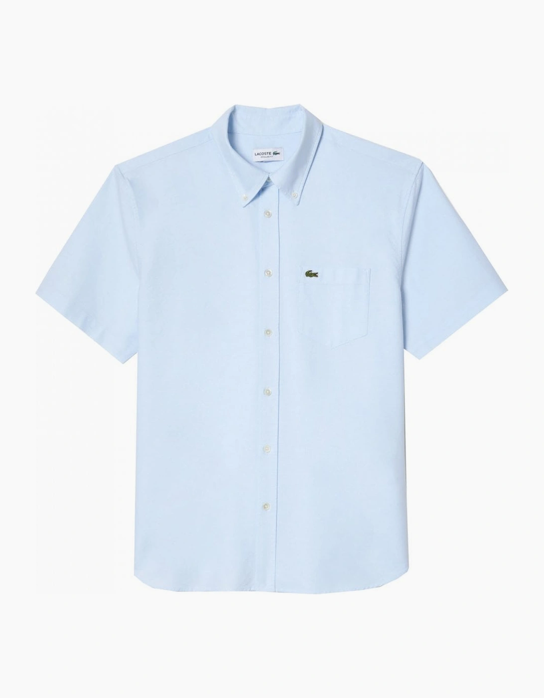 Lacoste Men's Navy Light Blue Short Sleeved Shirt - Size: Regular/46