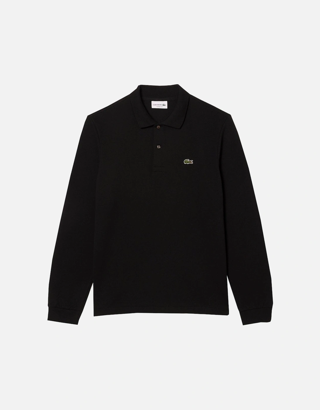 Men's Black Long Sleeved Polo Shirt, 4 of 3